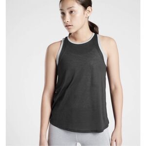 Athleta girl team up tank black and gray M 8-10